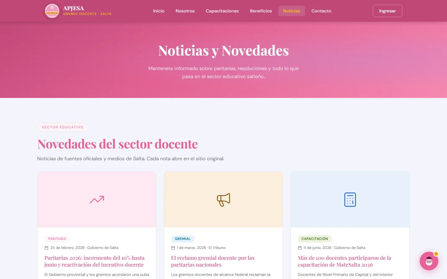 APJESA - Portal de noticias