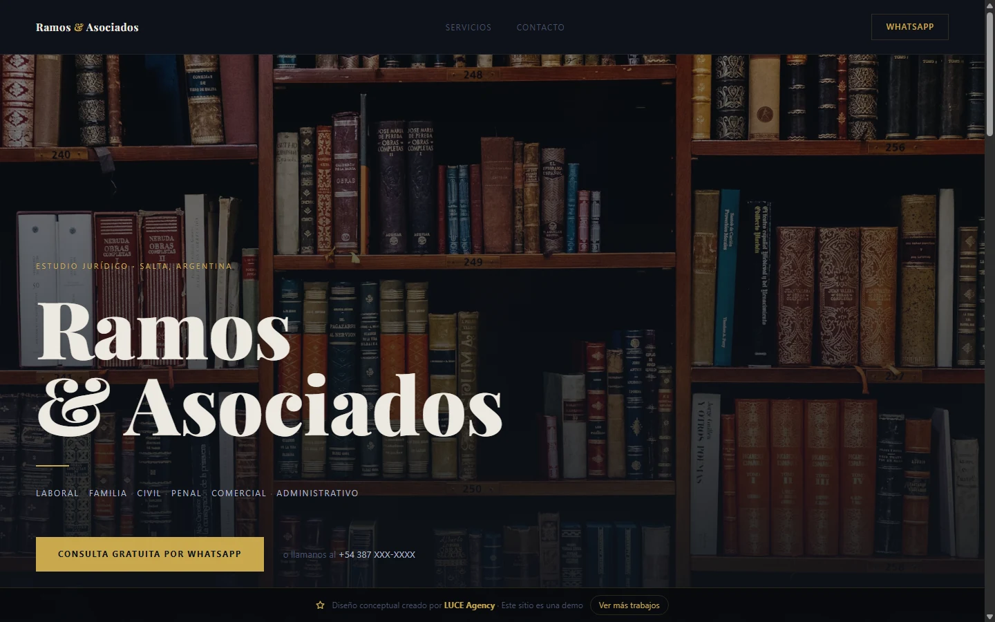 Estudio Ramos & Asociados - Diseño web conceptual